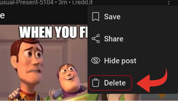 Image titled Delete post from reddit step 5